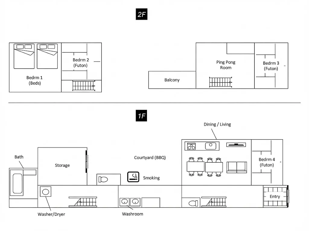DAISEN UMIHOTARUの間取り図。寝室やリビングの配置